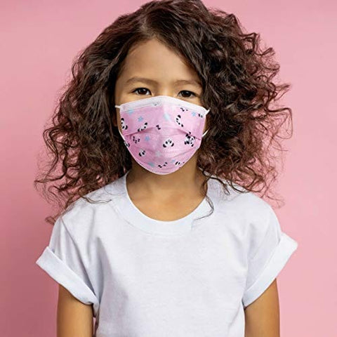 New Kids Disposable Face Mouth Mask 3 - Ply Ear Loop 50 PCS Childrens Mask (White) - ASA TECHMED