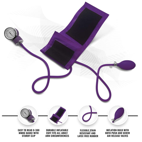 Nurse Essentials Starter Kit with Handheld Travel Case | 3 Part Kit Includes Adult Aneroid Sphygmomanometer Blood Pressure Monitor, Stethoscope, Mini Diagnostic Otoscope - ASA TECHMED