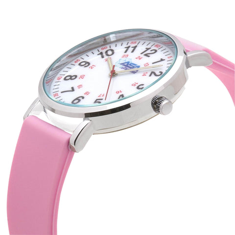 Nurse Watch with 30 Pulsometer, Silicone Band, Second Hand, and Military Time - Assorted Colors - ASA TECHMED