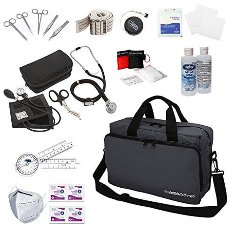 Physical Therapy Home Call Kit with Instruments and Medical Bag - Black - ASA TECHMED