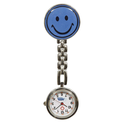 Stainless Steel Nurse Lapel Clip Watch/ FOB Pocket Watch - Assorted Colors - ASA TECHMED