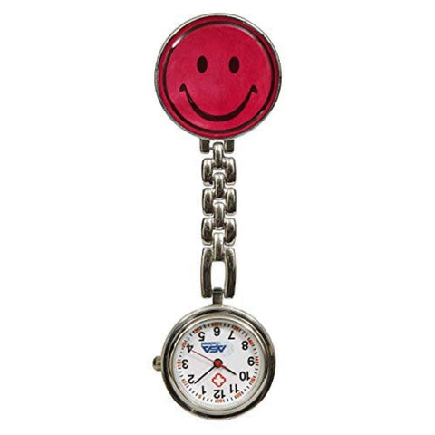 Stainless Steel Nurse Lapel Clip Watch/ FOB Pocket Watch - Assorted Colors - ASA TECHMED