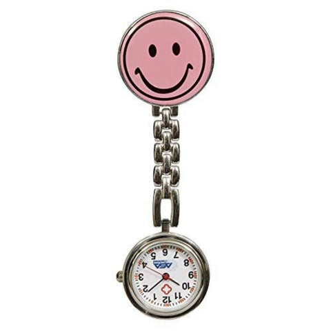 Stainless Steel Nurse Lapel Clip Watch/ FOB Pocket Watch - Assorted Colors - ASA TECHMED