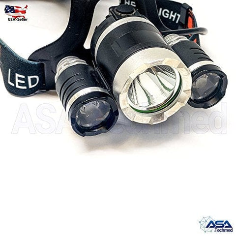 Tactical Style LED Headlamp 15000 Lumen Flashlight with Improved LED - ASA TECHMED