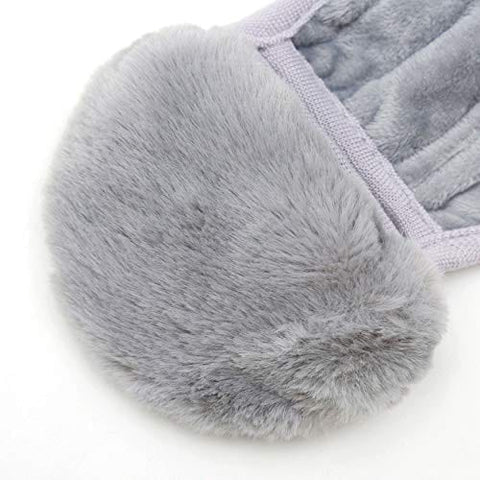 Unisex Mouth Mask Warmer Cotton Fleece Earmuff Unisex Winter Warm Mouth - muffle with Breathing Holes Cold - Proof Windproof Full Ears Protection Accessories Half Face Mask with Earflap Outdoor Sport Grey - ASA TECHMED